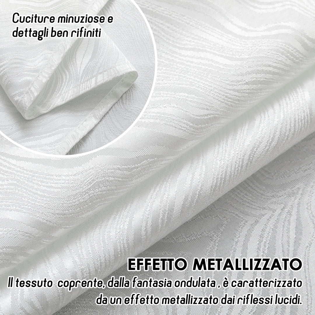 TENDA ZANTE SEMI OSCURANTE FANTASIA ONDE 1 PANNELLO 140X285CM BIANCO