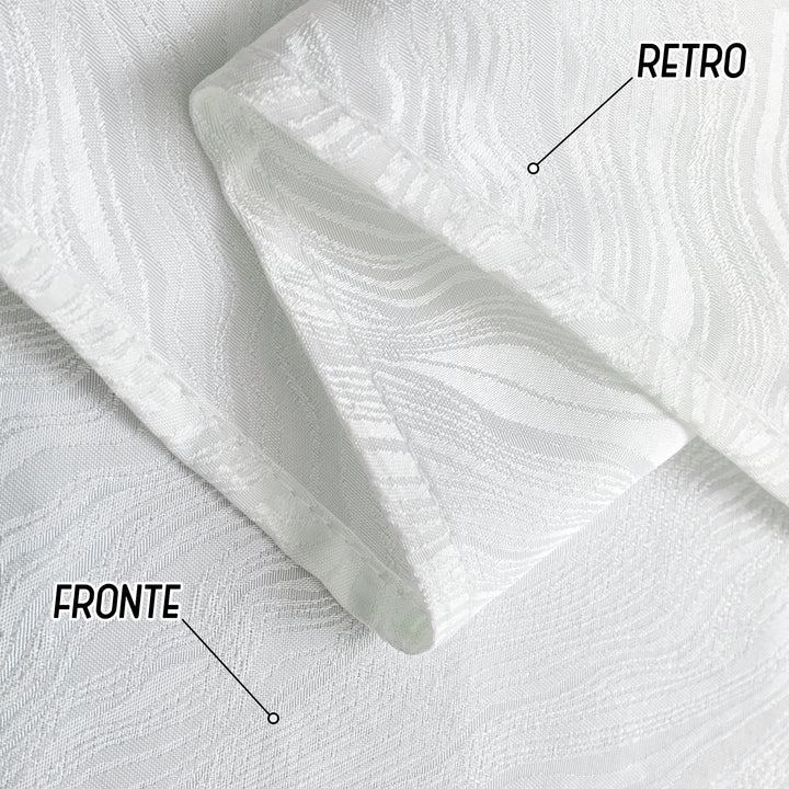 TENDA ZANTE SEMI OSCURANTE FANTASIA ONDE 1 PANNELLO 140X285CM BIANCO