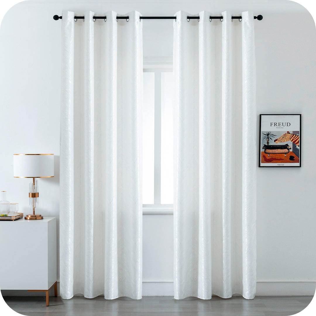 TENDA ZANTE SEMI OSCURANTE FANTASIA ONDE 1 PANNELLO 140X285CM BIANCO