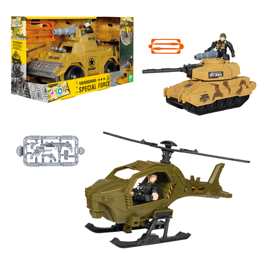 VEICOLO MILITARE CON ACCESSORI