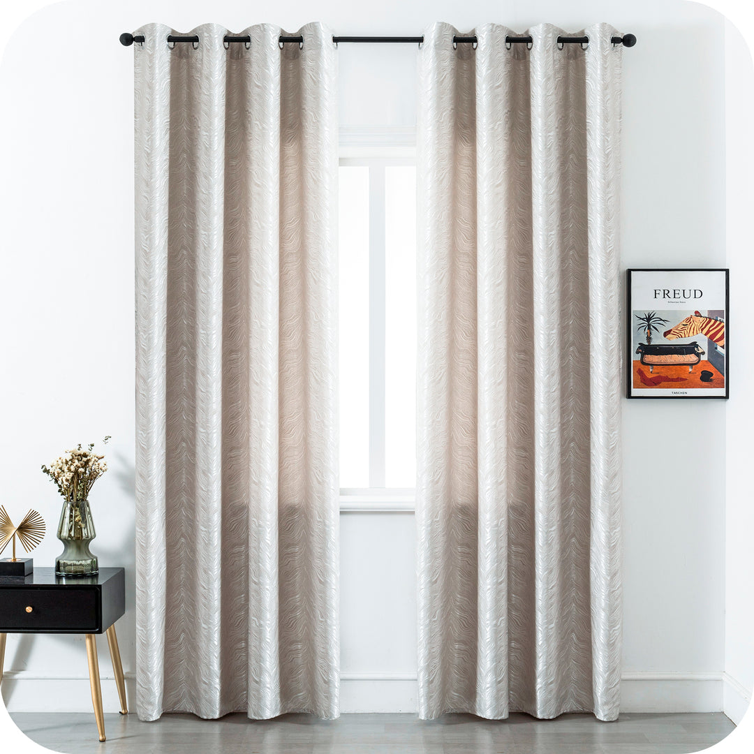 TENDA ZANTE SEMI OSCURANTE FANTASIA ONDE 1 PANNELLO 140X285CM GREIGE