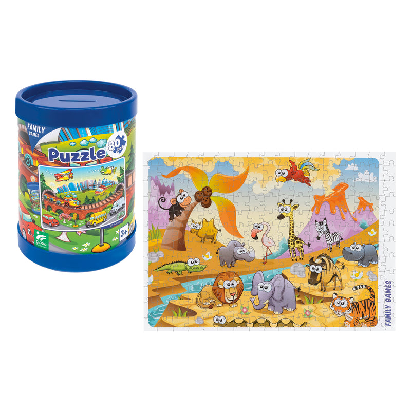 SALVADANAIO CON PUZZLE 20X30CM 80PZ
