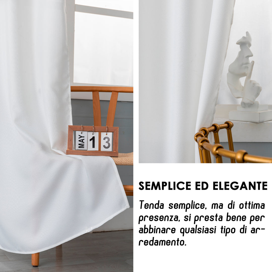 TENDA KOMODO SEMI COPRENTE 1 PANNELLO 1 PANNELLO 140X290CM BIANCO