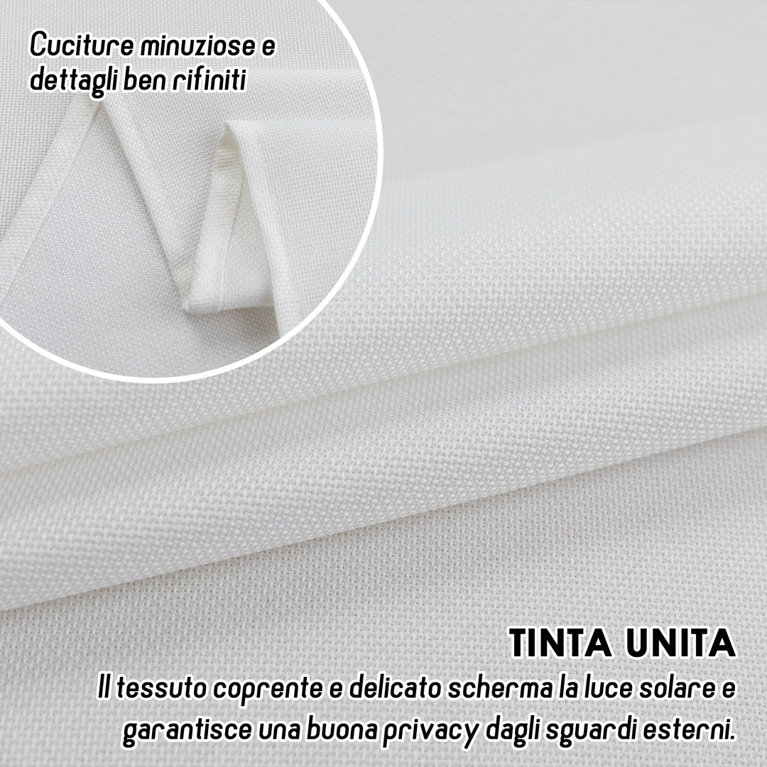 TENDA KOMODO SEMI COPRENTE 1 PANNELLO 1 PANNELLO 140X290CM BIANCO
