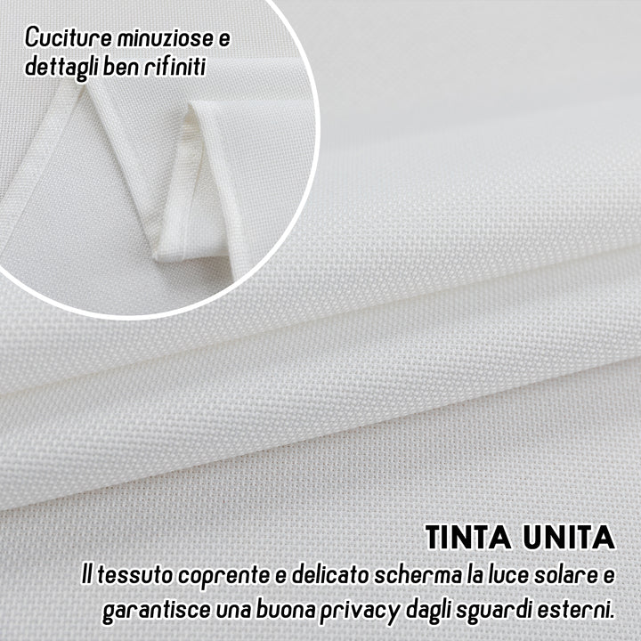 TENDA KOMODO SEMI COPRENTE 1 PANNELLO 1 PANNELLO 140X290CM BIANCO