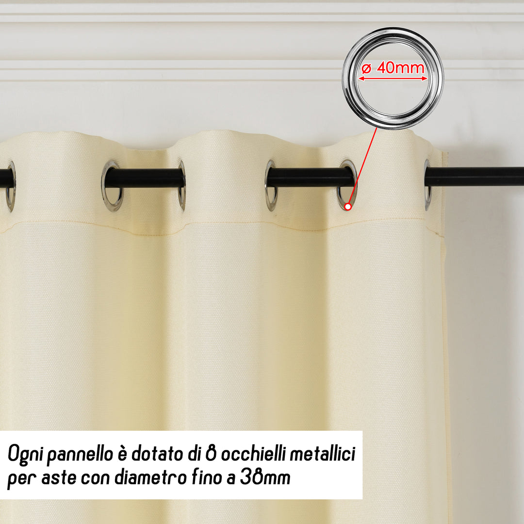 TENDA KOMODO SEMI COPRENTE 1 PANNELLO 1 PANNELLO 140X290CM CREMA