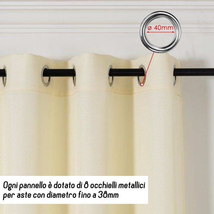 TENDA KOMODO SEMI COPRENTE 1 PANNELLO 1 PANNELLO 140X290CM CREMA