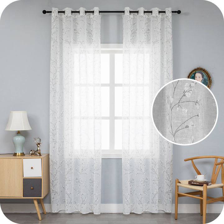 TENDA ANTIGUA SEMI FILTRANTE FANTASIA MAGNOLIA 1 PANNELLO 140X240CM BIANCO