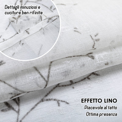 TENDA ANTIGUA SEMI FILTRANTE FANTASIA MAGNOLIA 140X240CM BIANCO