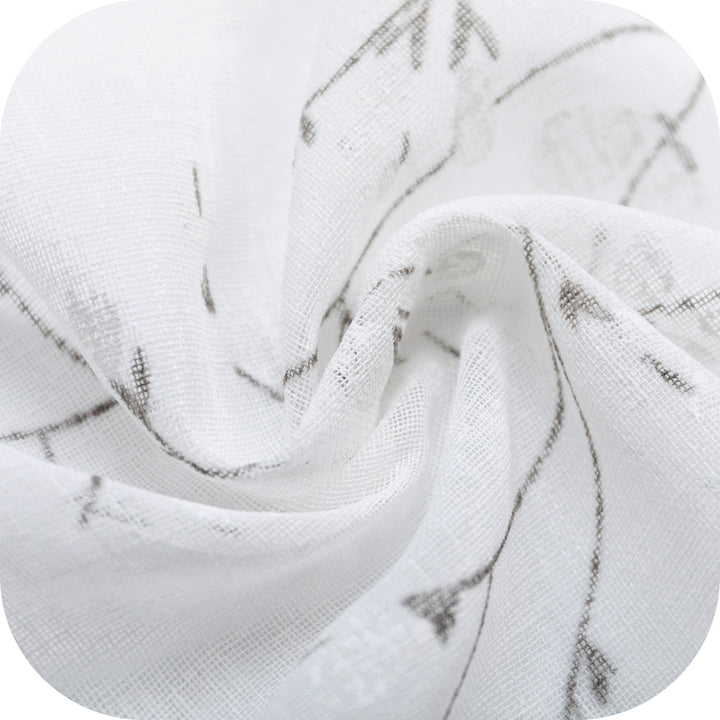 COPPIA TENDE ANTIGUA SEMI FILTRANTI FANTASIA MAGNOLIA 2X55X220CM BIANCO