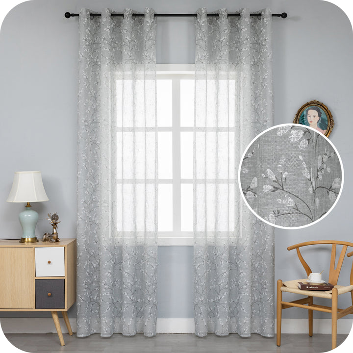 TENDA ANTIGUA SEMI FILTRANTE FANTASIA MAGNOLIA 1 PANNELLO 140X240CM GRIGIO
