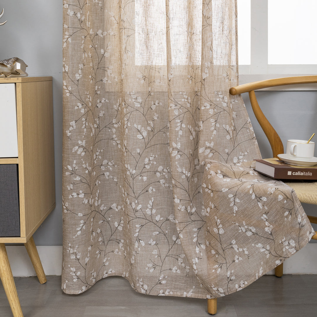 COPPIA TENDE ANTIGUA SEMI FILTRANTI FANTASIA MAGNOLIA 2X70X150CM MAGGESE
