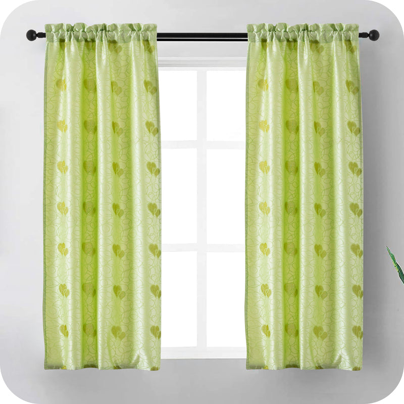 COPPIA TENDE SEMI OSCURANTI FANTASIA CUORI 2X70X145CM VERDE