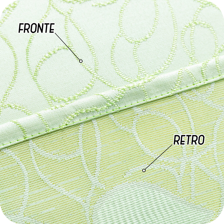 COPPIA TENDE SEMI OSCURANTI FANTASIA CUORI 2X70X145CM VERDE