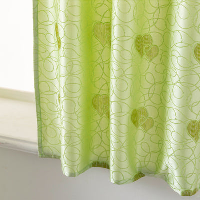 COPPIA TENDE SEMI OSCURANTI FANTASIA CUORI 2X70X145CM VERDE