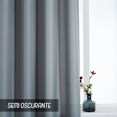 COPPIA TENDE KOMODO SEMI COPRENTI 2X70X240CM GRIGIO