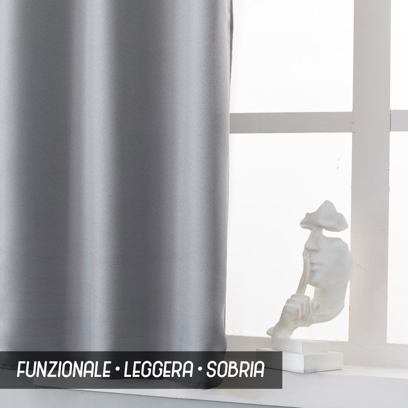 COPPIA TENDE KOMODO SEMI COPRENTI 2X70X150CM GRIGIO