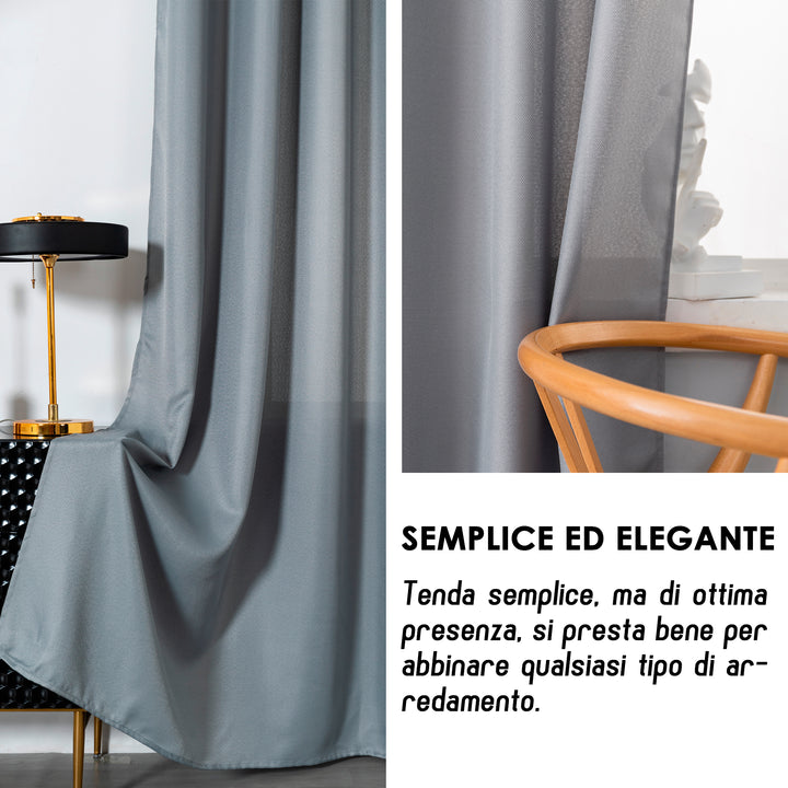 TENDA KOMODO SEMI COPRENTE 1 PANNELLO 1 PANNELLO 140X290CM GRIGIO