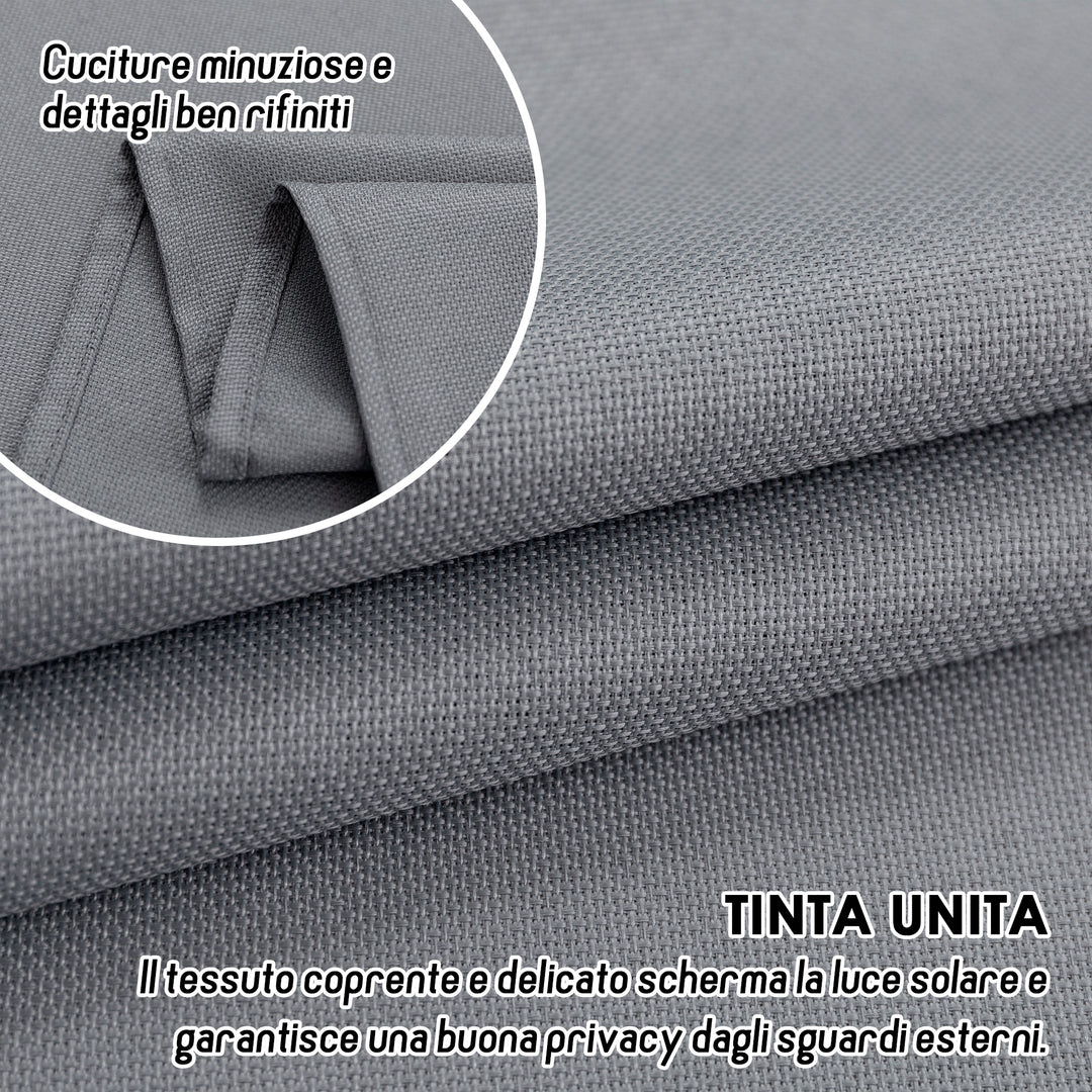 TENDA KOMODO SEMI COPRENTE 1 PANNELLO 1 PANNELLO 140X290CM GRIGIO