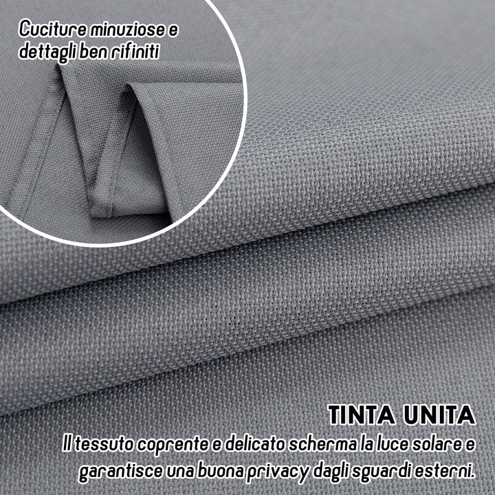 TENDA KOMODO SEMI COPRENTE 1 PANNELLO 1 PANNELLO 140X290CM GRIGIO