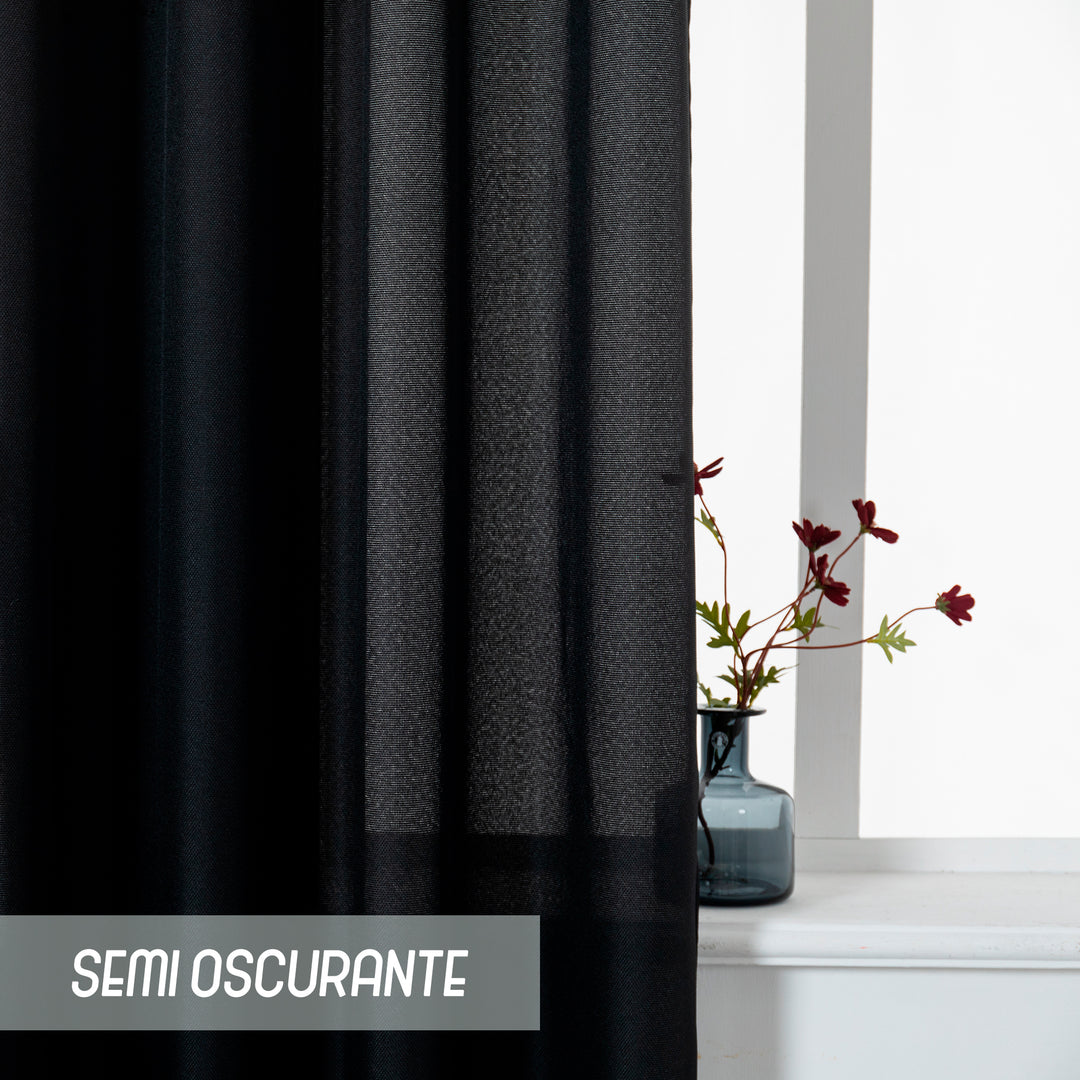TENDA KOMODO SEMI COPRENTE 1 PANNELLO 1 PANNELLO 140X290CM NERO