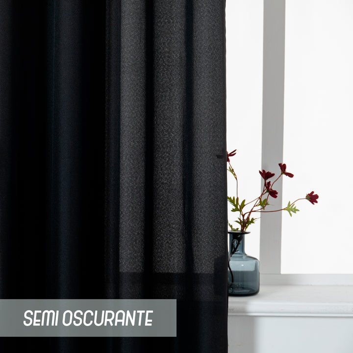 TENDA KOMODO SEMI COPRENTE 1 PANNELLO 1 PANNELLO 140X290CM NERO