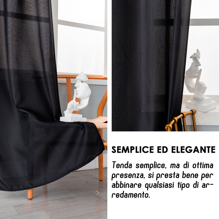TENDA KOMODO SEMI COPRENTE 1 PANNELLO 1 PANNELLO 140X290CM NERO