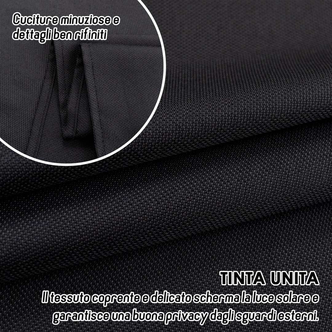 TENDA KOMODO SEMI COPRENTE 1 PANNELLO 1 PANNELLO 140X290CM NERO