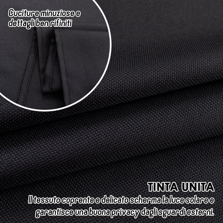 TENDA KOMODO SEMI COPRENTE 1 PANNELLO 1 PANNELLO 140X290CM NERO
