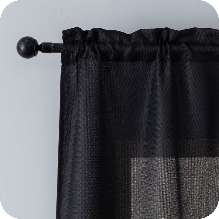 COPPIA TENDE KOMODO SEMI COPRENTI 2X70X240CM NERO