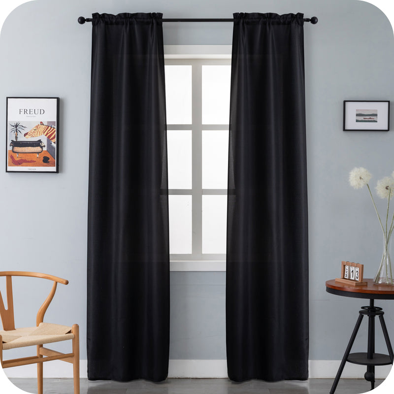 COPPIA TENDE KOMODO SEMI COPRENTI 2X70X240CM NERO