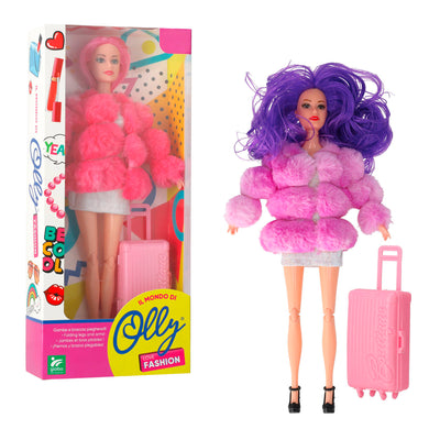 LOVE FASHION OLLY CON PELLICCIA E VALIGIA