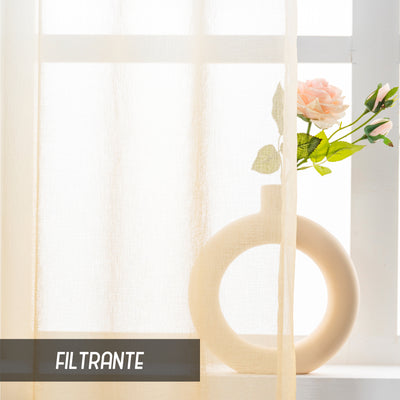 COPPIA TENDE OLÉRON FILTRANTI SFUMATE BIANCO-MAGGESE 2X70X145CM