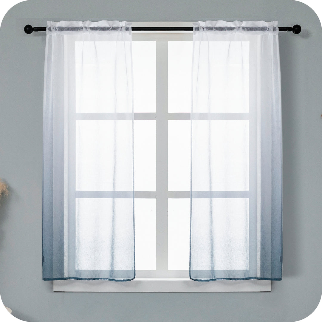 COPPIA TENDE OLÉRON FILTRANTI SFUMATE BIANCO-GRIGIO 2X70X140CM