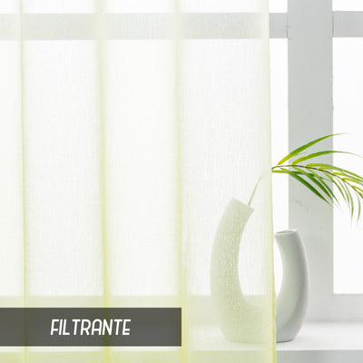 COPPIA TENDE OLÉRON FILTRANTI SFUMATE BIANCO-VERDE 2X70X145CM