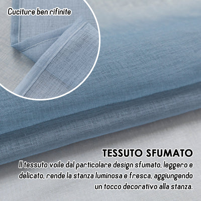 COPPIA TENDE OLÉRON FILTRANTI SFUMATE BIANCO-GRIGIO 2X70X255CM