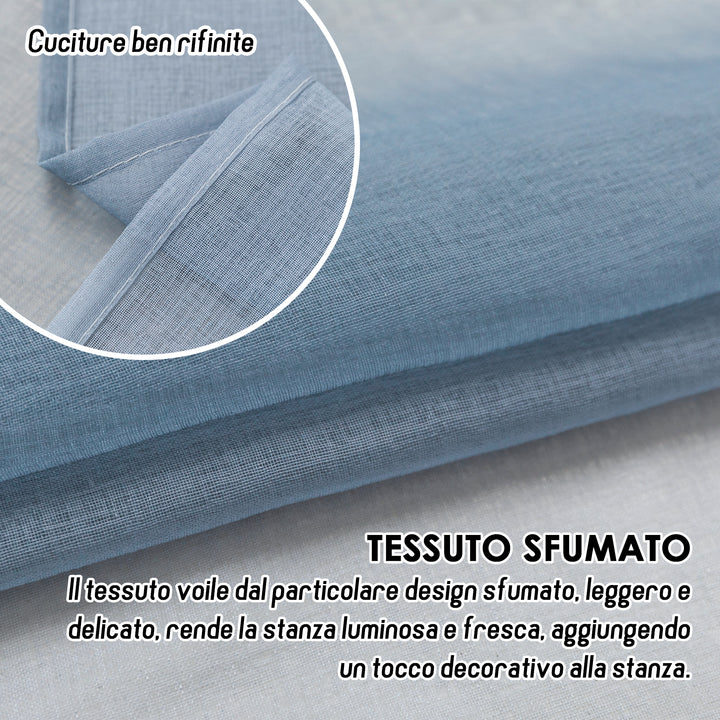 TENDA OLÉRON FILTRANTE SFUMATA BIANCO-GRIGIO 1 PANNELLO 140X145CM