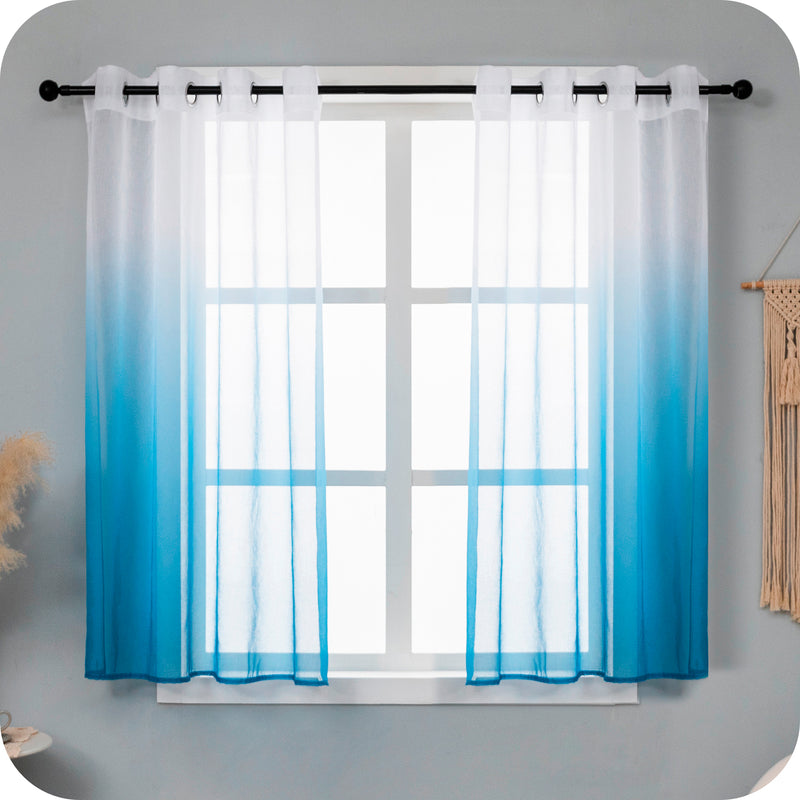 TENDA OLÉRON FILTRANTE SFUMATA BIANCO-AZZURRO 140X145CM