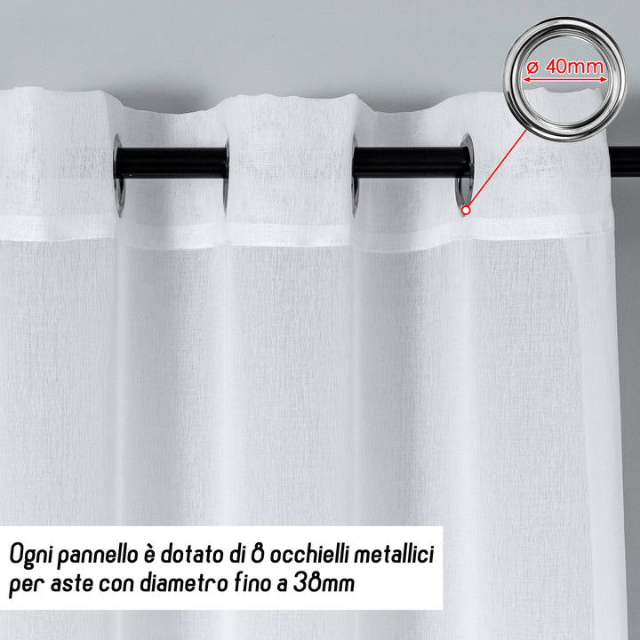 TENDA OLÉRON FILTRANTE SFUMATA BIANCO-AZZURRO 1 PANNELLO 140X145CM