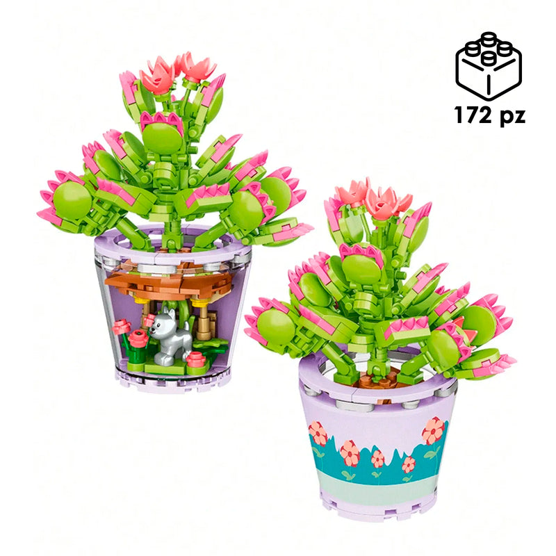 CUBIX COSTRUZIONI BONSAI VASO CON FIORE