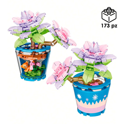 CUBIX COSTRUZIONI BONSAI VASO CON FIORE