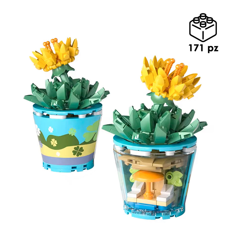 CUBIX COSTRUZIONI BONSAI VASO CON FIORE