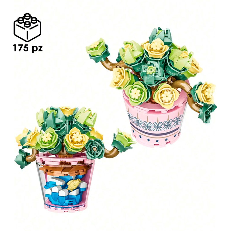 CUBIX COSTRUZIONI BONSAI VASO CON FIORE