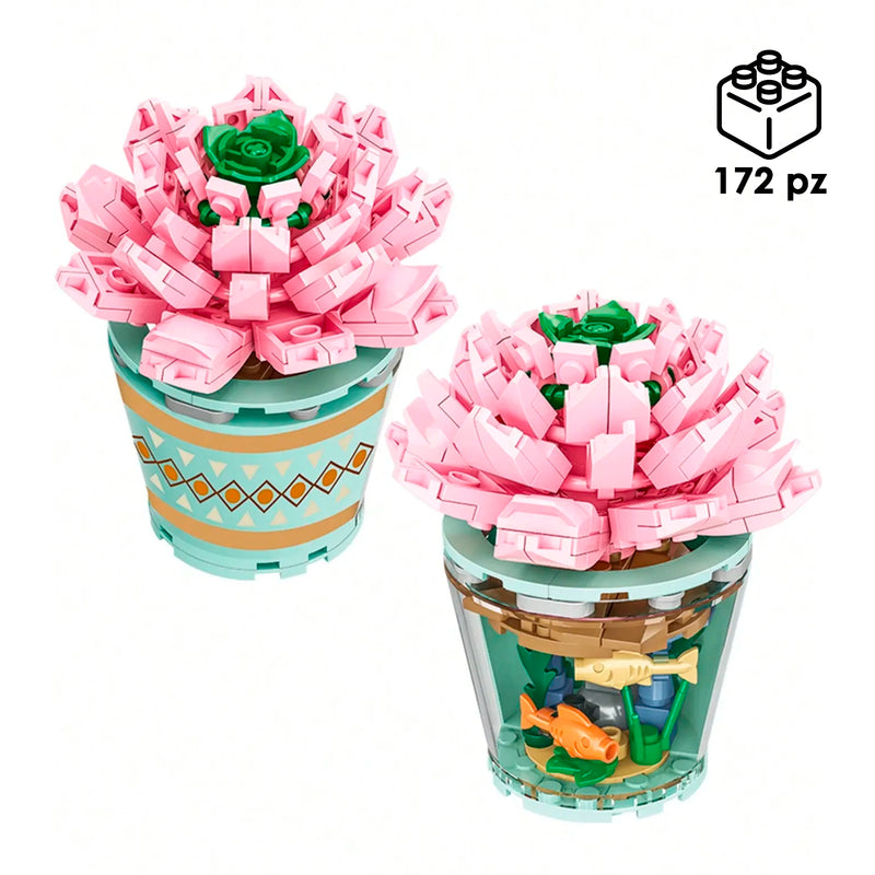 CUBIX COSTRUZIONI BONSAI VASO CON FIORE