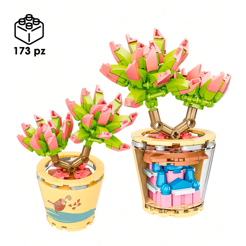 CUBIX COSTRUZIONI BONSAI VASO CON FIORE