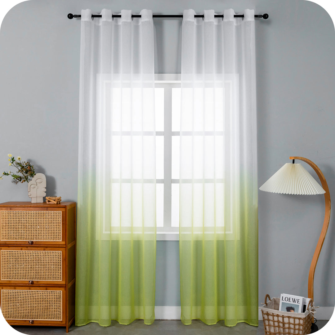 TENDA OLÉRON FILTRANTE SFUMATA BIANCO-VERDE 1 PANNELLO 140X240CM