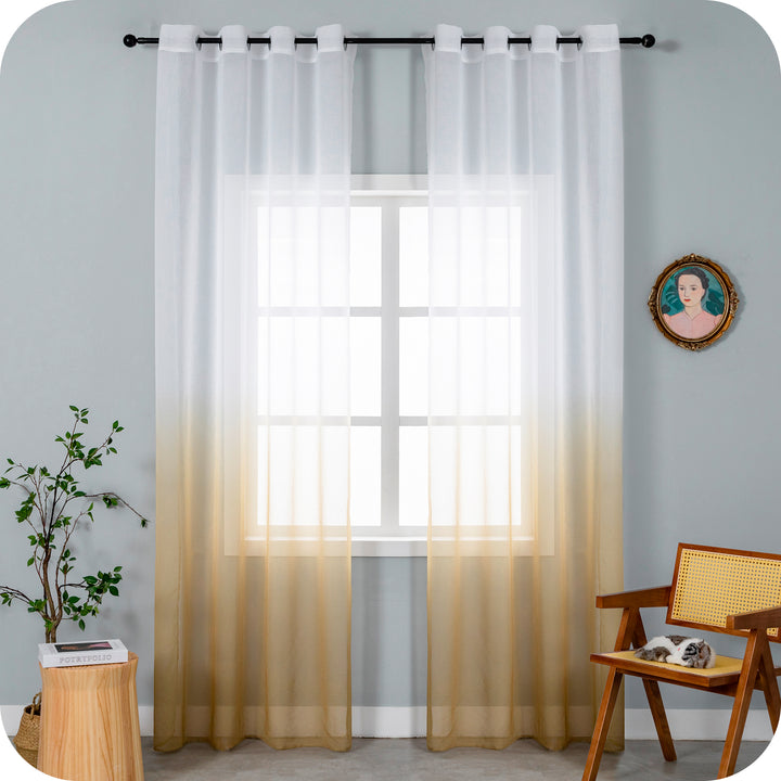 TENDA OLÉRON FILTRANTE SFUMATA BIANCO-MAGGESE 1 PANNELLO 140X275CM