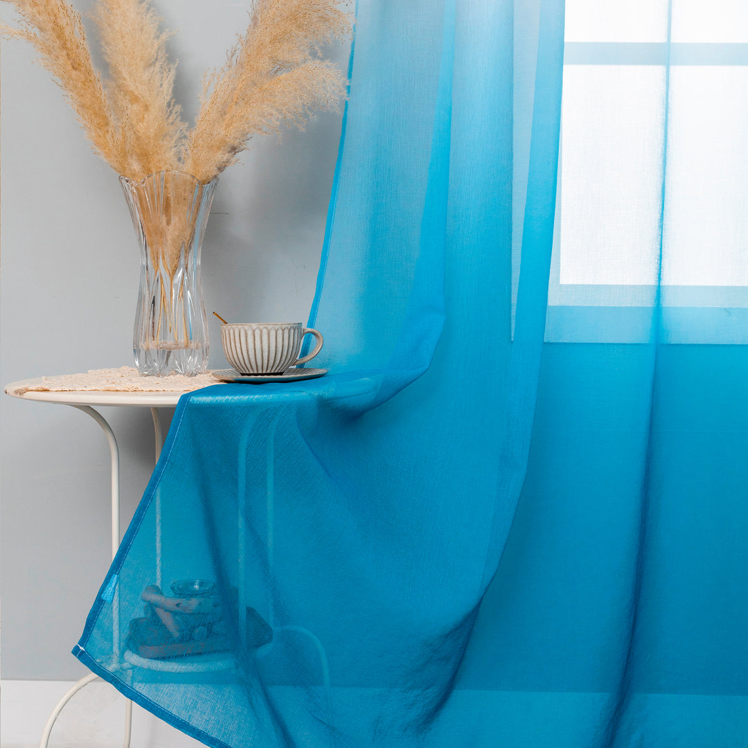 TENDA OLÉRON FILTRANTE SFUMATA BIANCO-AZZURRO 1 PANNELLO 140X275CM