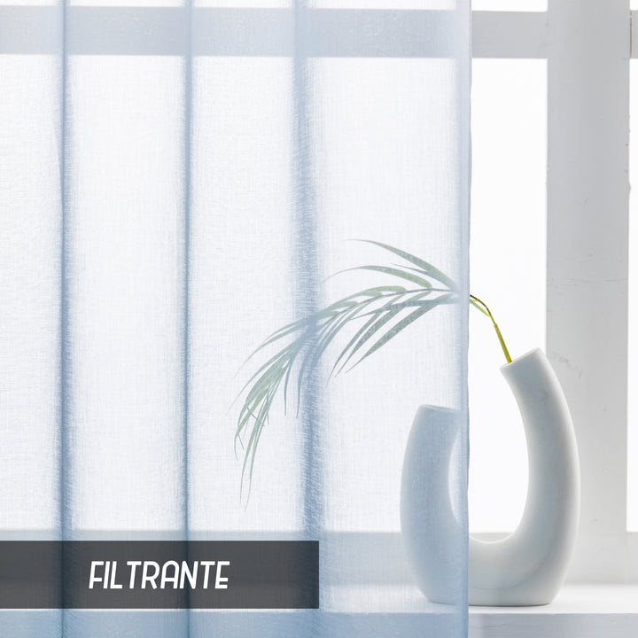 COPPIA TENDE OLÉRON FILTRANTI SFUMATE GIALLO-GRIGIO 2X70X140CM