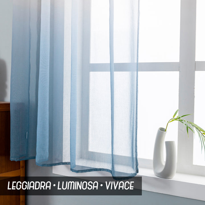 TENDA OLÉRON FILTRANTE SFUMATA GIALLO-GRIGIO 1 PANNELLO 140X140CM